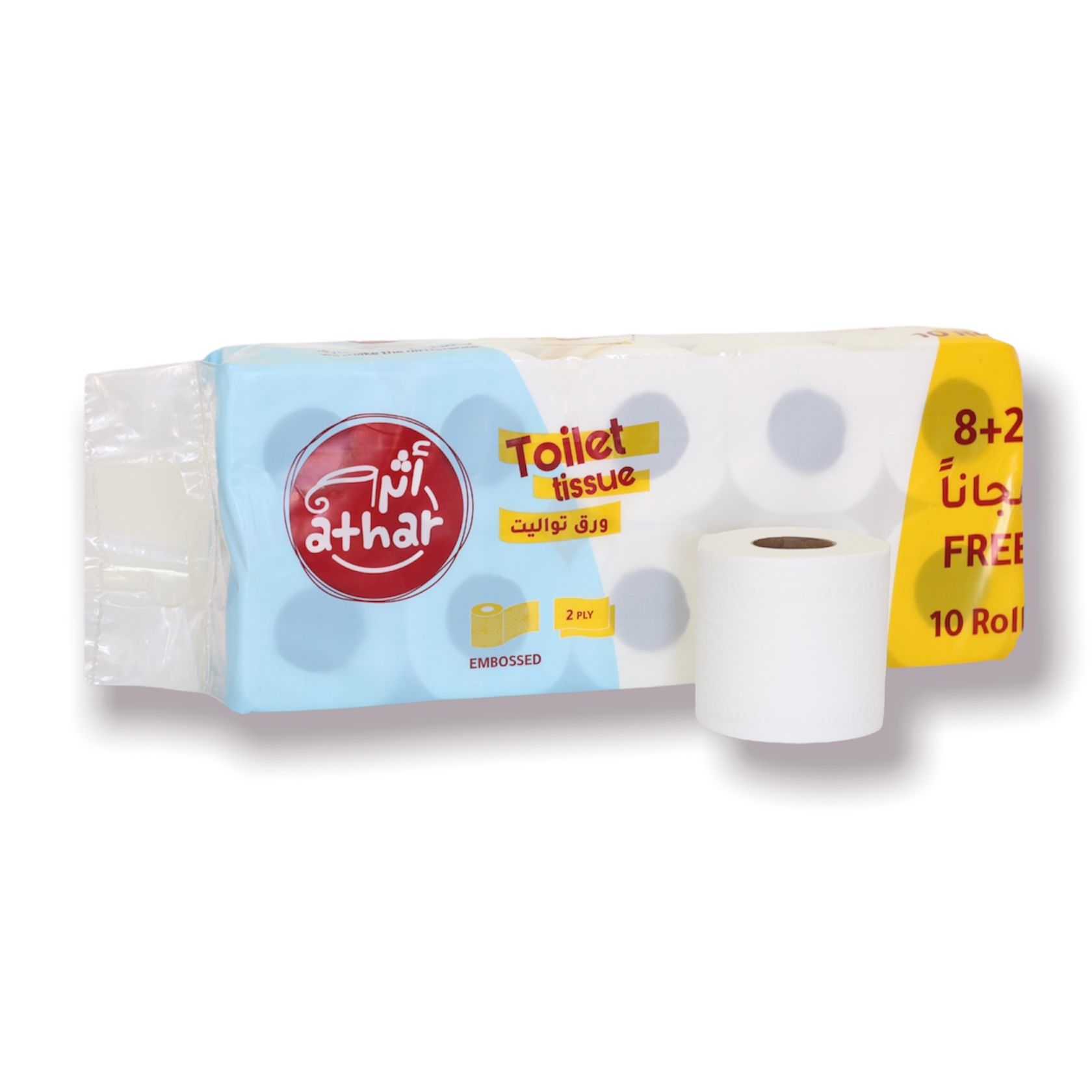 Buy Athar Toilet Tissue, 200 Sheets2Ply 8+2 Online in Oman Talabat Oman