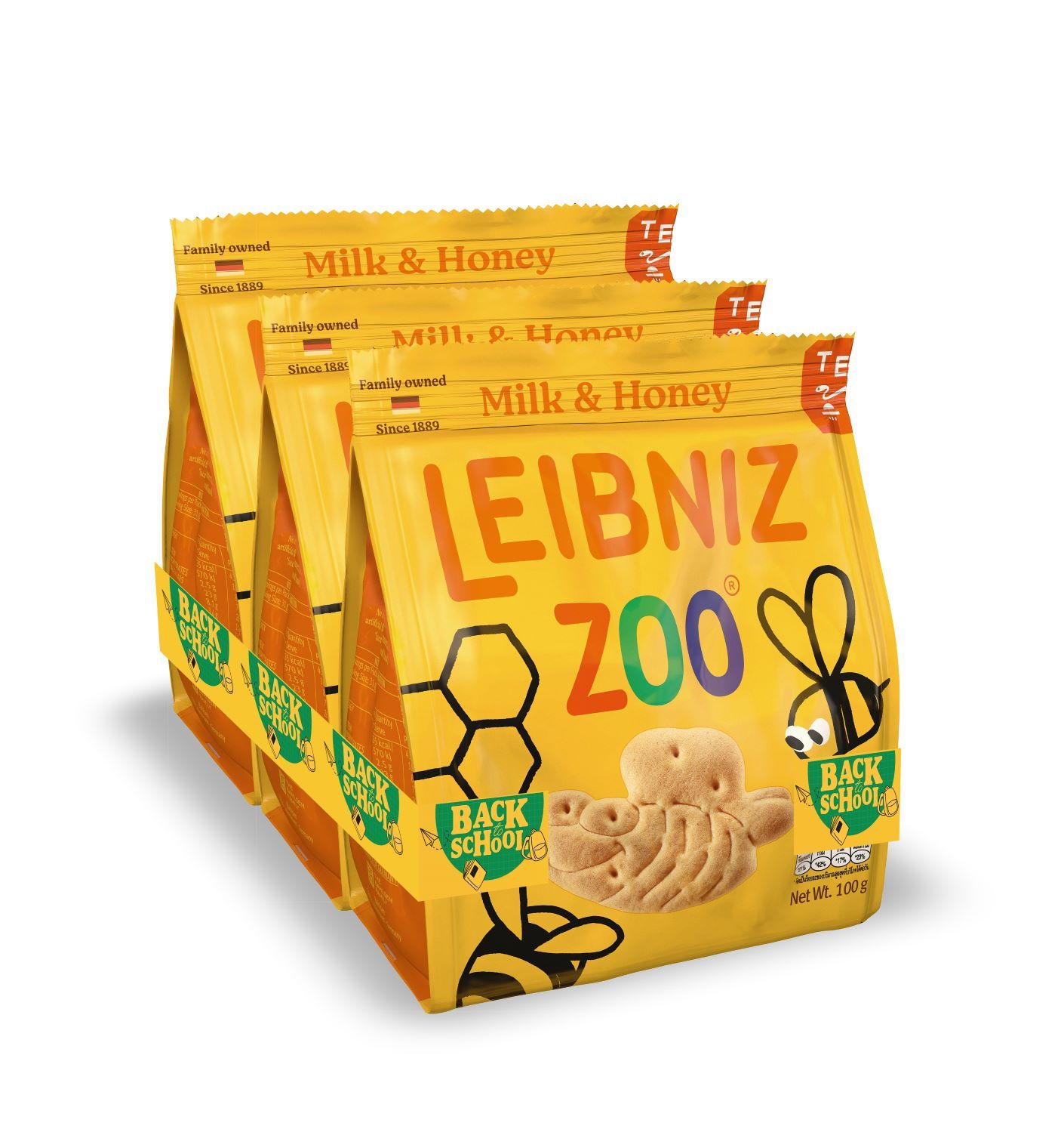 Buy Bahlsen Leibniz Zoo Milk & Honey Butter Biscuits 100 G X 3 Pcs ...