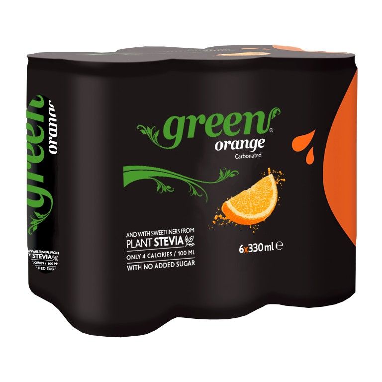 Buy Green Orange Carbonated Can 6 X 330 ml Online in UAE Talabat UAE
