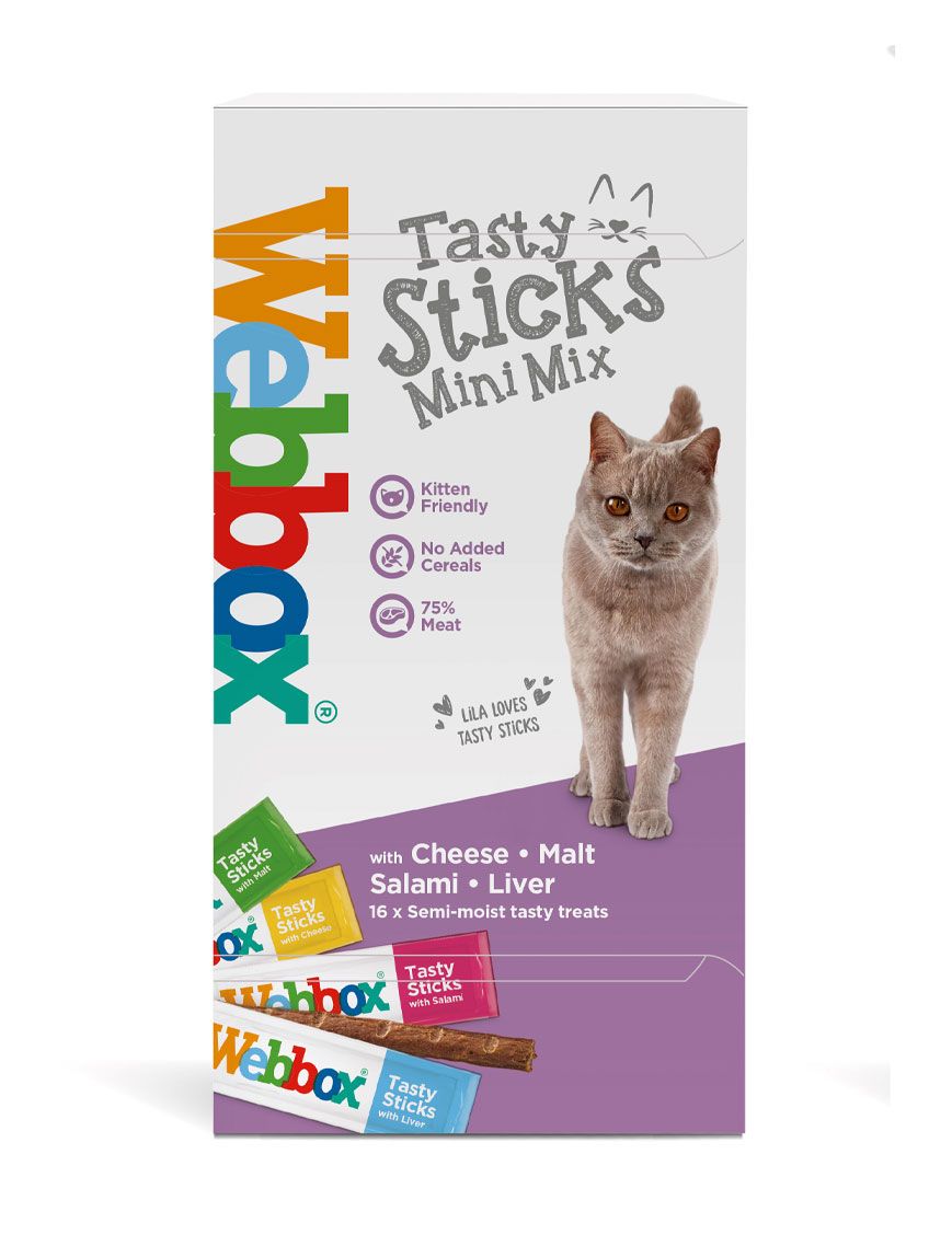 Buy box Cat's Delight 16 Tasty Sticks Mix Cheese Salami Malt Liver