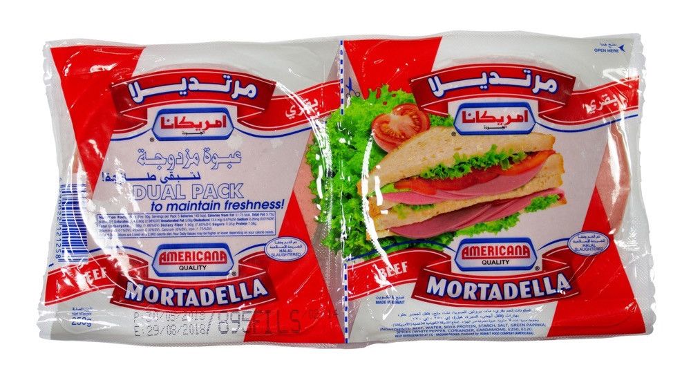 Buy Americana Beef Mortadella Slices 250 g Online in UAE Talabat UAE