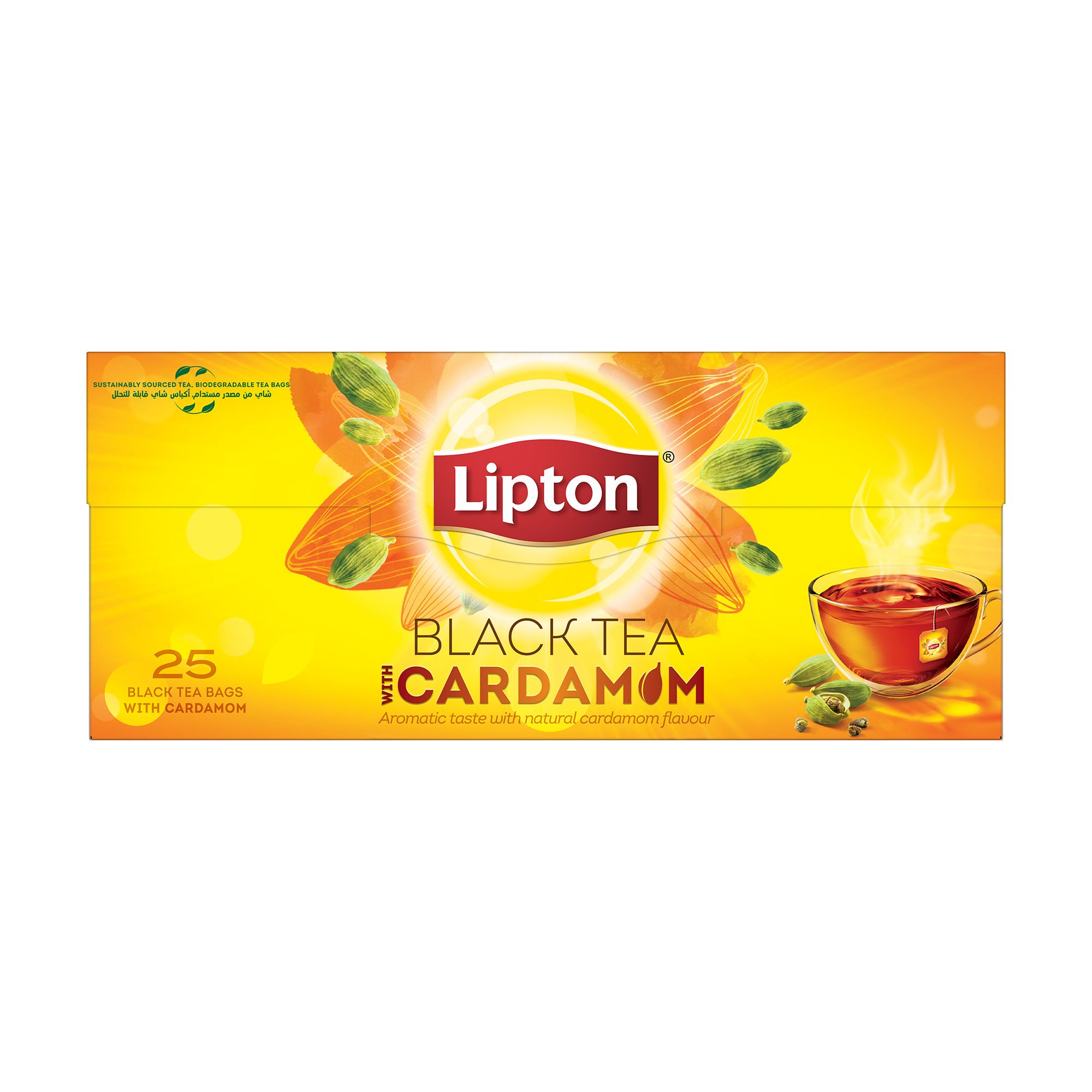 Buy Lipton Yellow Label Flavoured Black Karak Tea Cardamom 25 Tea Bags