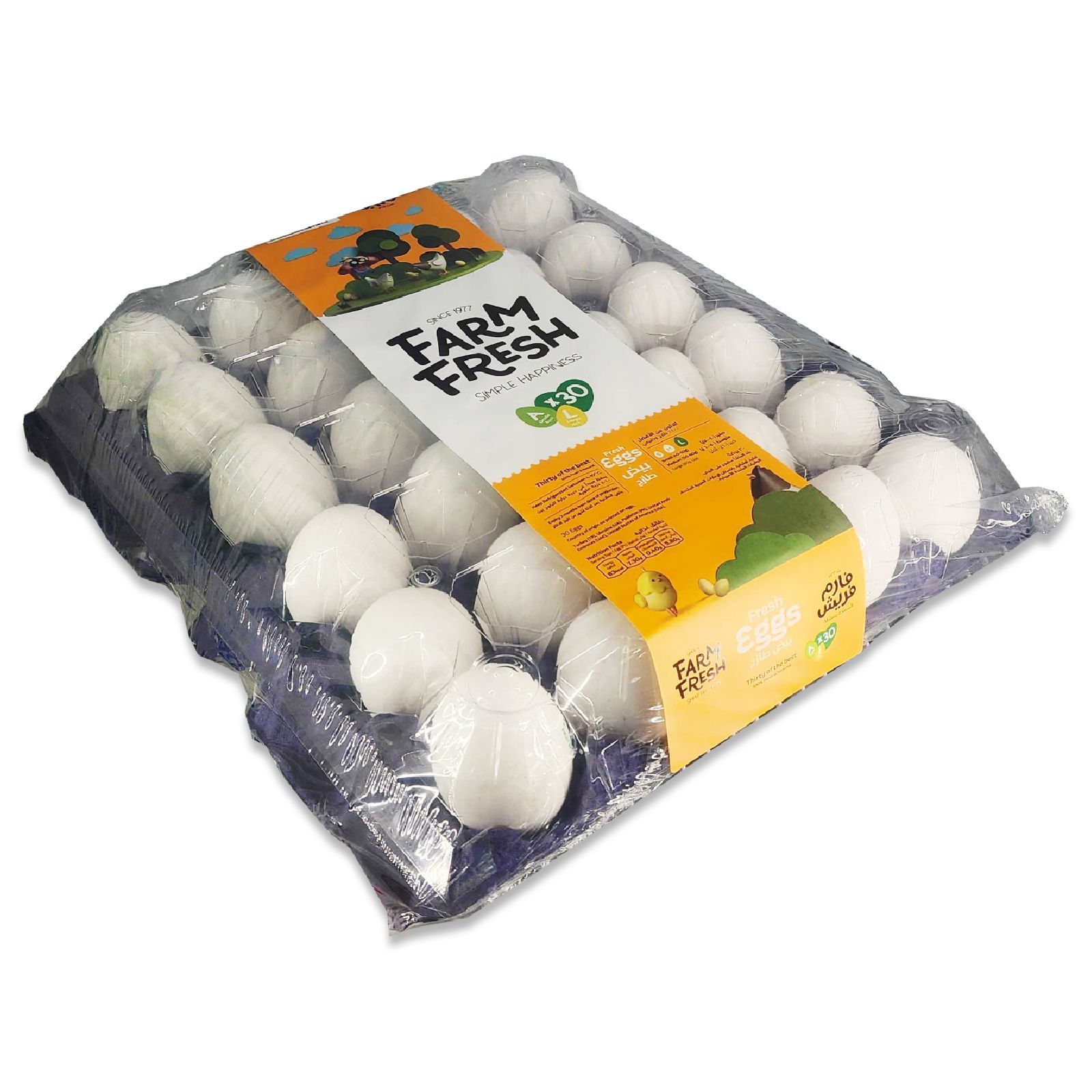 Buy Farm Fresh White Eggs, Large, 30 Pieces Online in UAE Talabat UAE