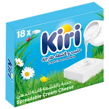 Kiri Spreadable Cream Cheese Squares 18 portions 324g