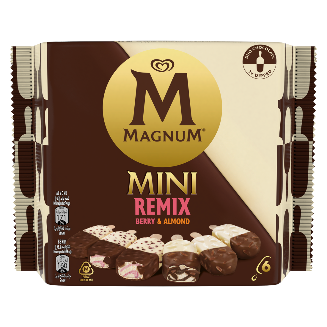Buy Magnum Mini Remix Berry White Chocolate & Almond Ice Cream 60 ml x