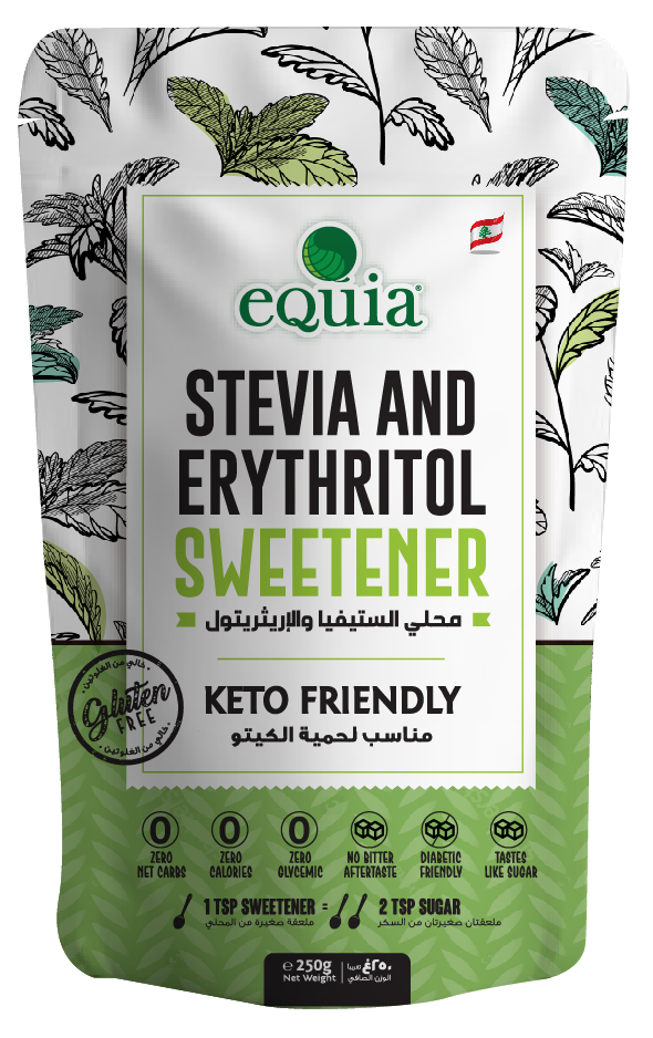 Buy eQuia Stevia and Erythritol Sweetener 250 gm Online in Oman