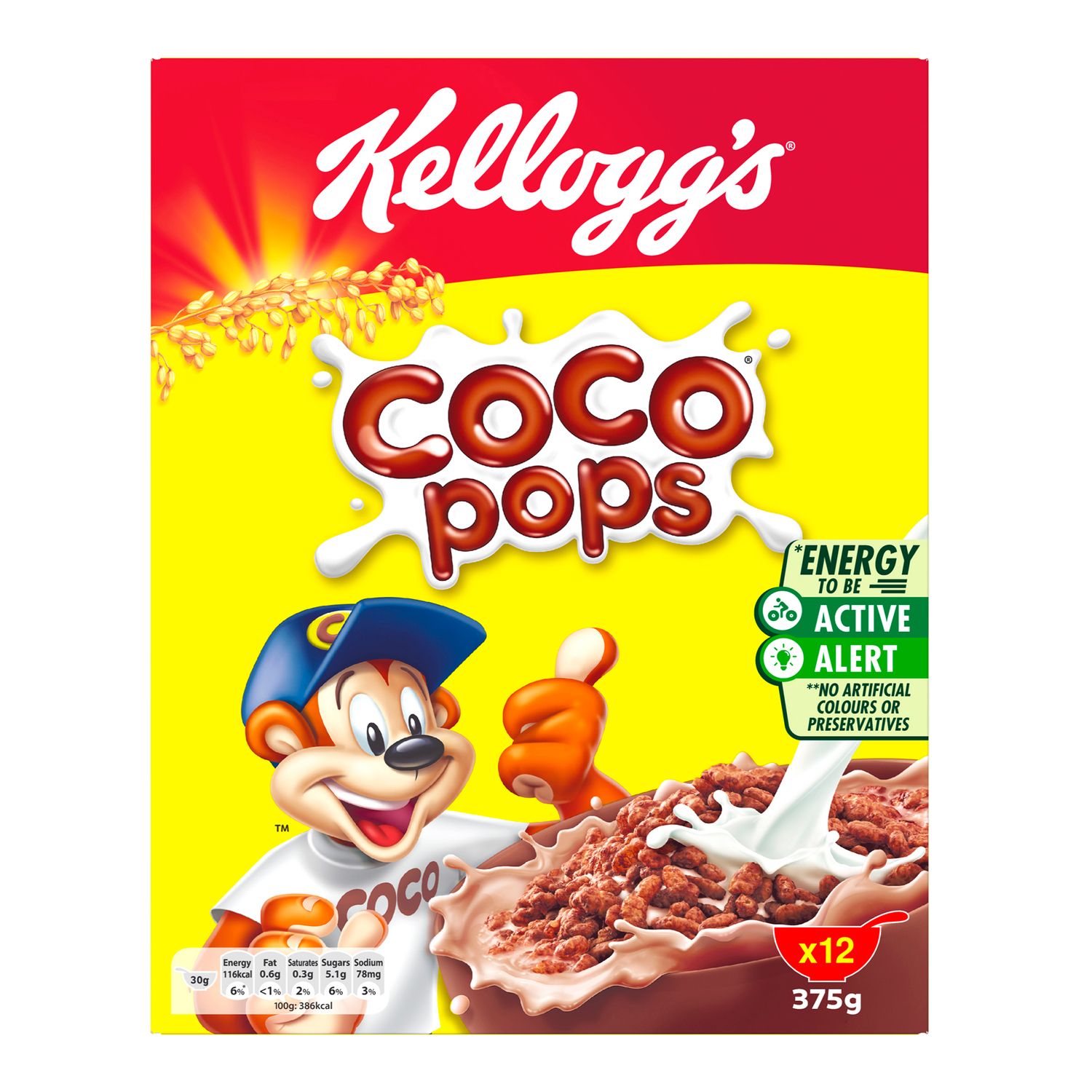 Buy Kellogg's Coco Pops Cereal, 375g Online in Oman | Talabat Oman