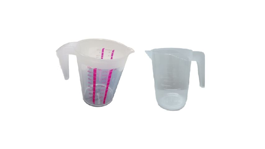 1pcs Clear Glass Liquid Measuring Cup With Large Handle - Large