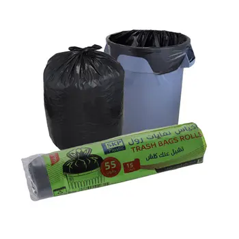SKP Garbage Bags 55 Gallon Small 15pieces