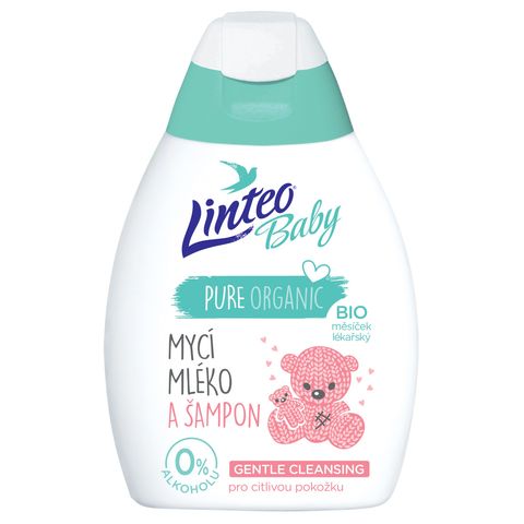 Linteo Baby cleansing milk and shampoo for children with marigold | 250 ml