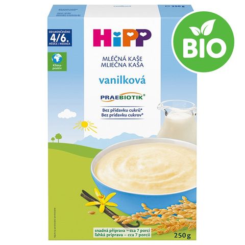 BIO HiPP Kaše mléčná vanilková praebiotik 4./6. měsíc | 250 g