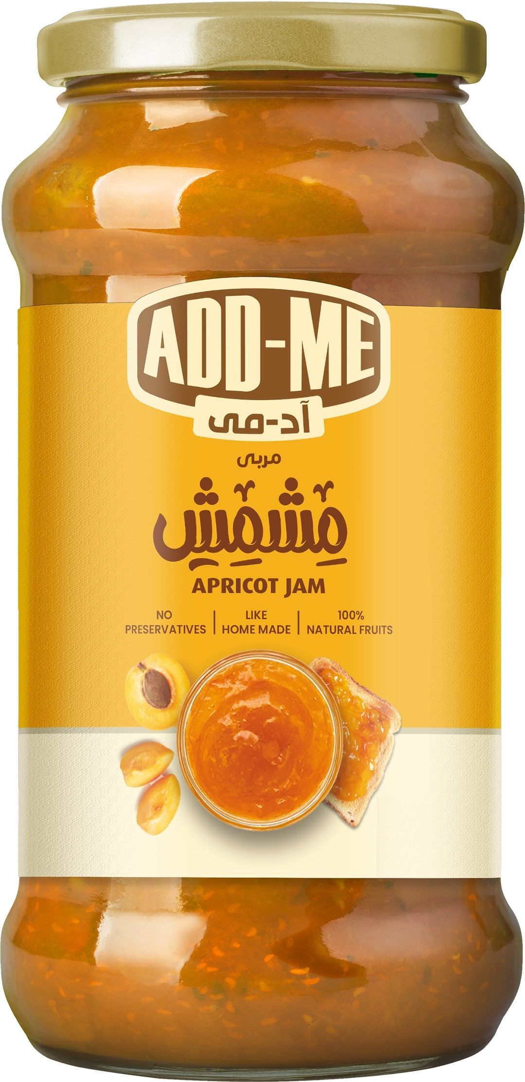 Buy Add-Me Jam Jar Apricot, 360g Online in Egypt | Talabat Egypt