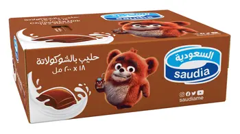 السعودية حليب شوكولاتة 18 × 200مل