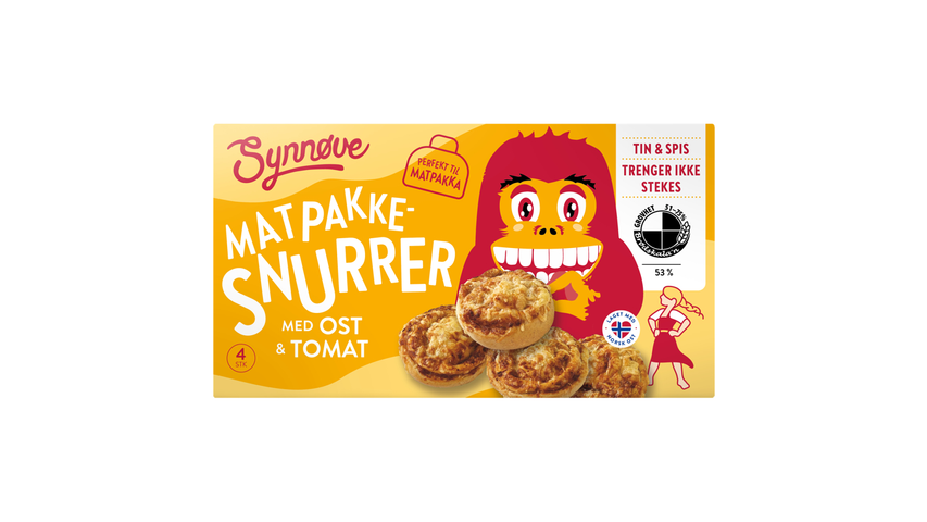 Synnøve Matpakkesnurrer Tomat & Ost | 200g