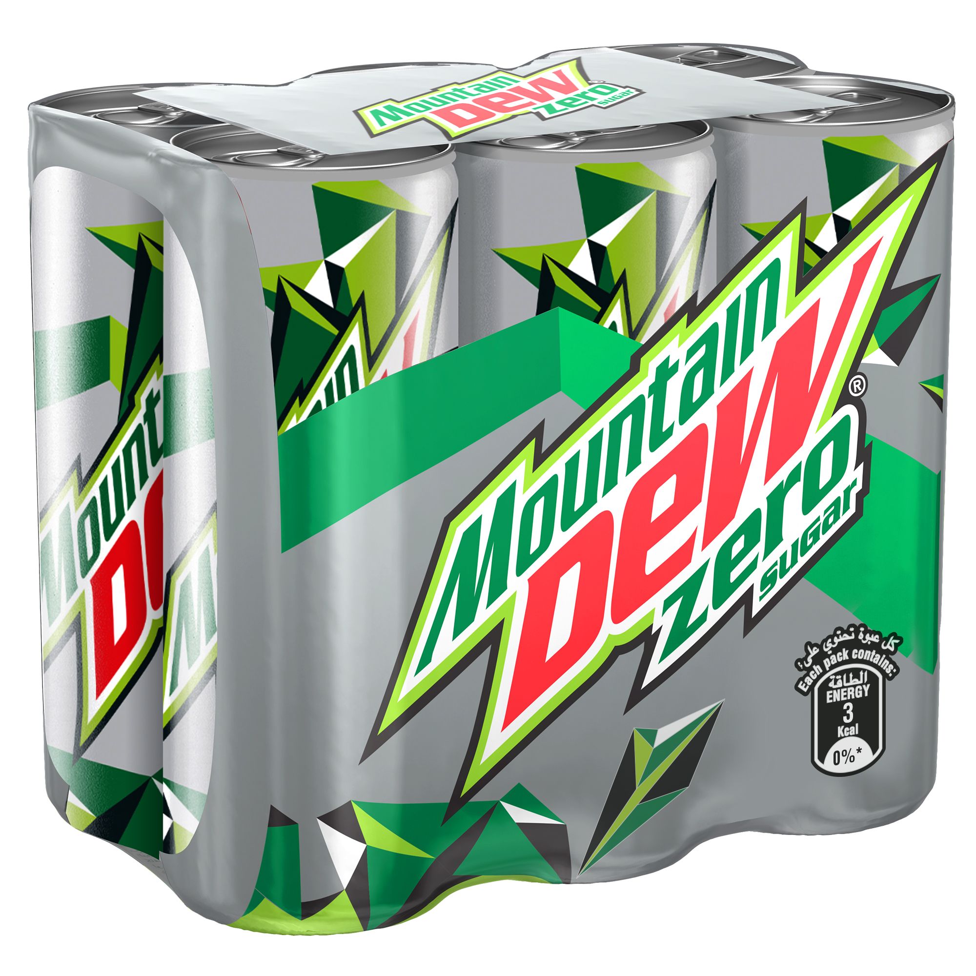 Buy Mountain Dew Zero Sugar Soft Drink, 6x300ml Online in Oman