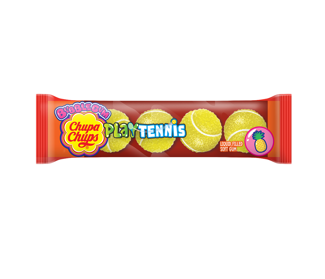 اشترِ Chupa Chups Tennis Ball Bubble Gum Pineapple Flavor, 5 Pieces