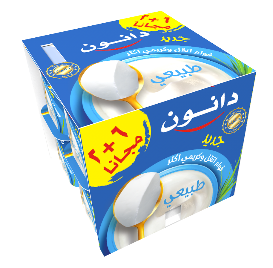 اشترِ دانون زبادي طبيعي، 8×100 غرام (6+2 مجاناً) أونلاين في Egypt ...