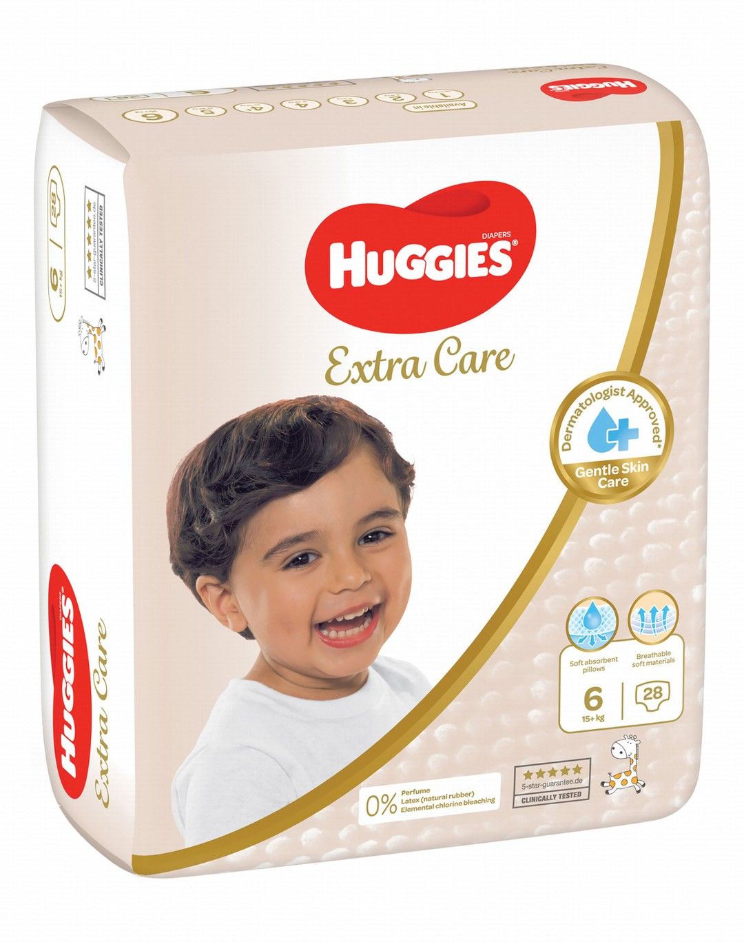 Buy Huggies Baby Diapers Jumbo No.6, 28 Pieces Online in Bahrain