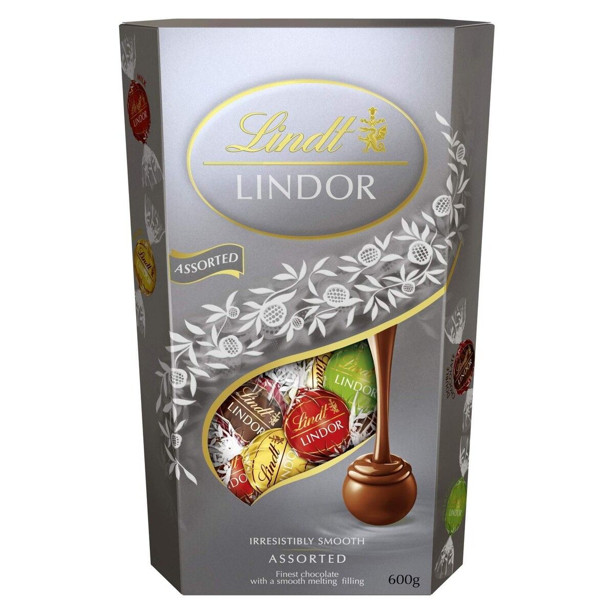Buy Lindt Lindor Silver Assorted Milk Chocolate, 600g Online in Kuwait Talabat Kuwait