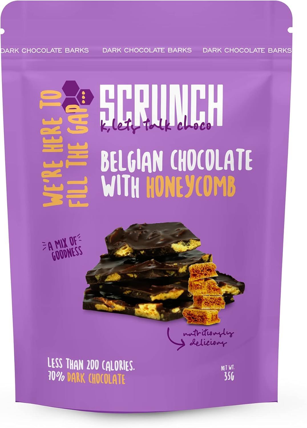 Buy Scrunch Dark Chocolate with Honey Comb, 35g Online in Egypt ...