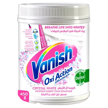 Vanish Oxi Action Powder Crystal White Fabric Stain Remover 450g