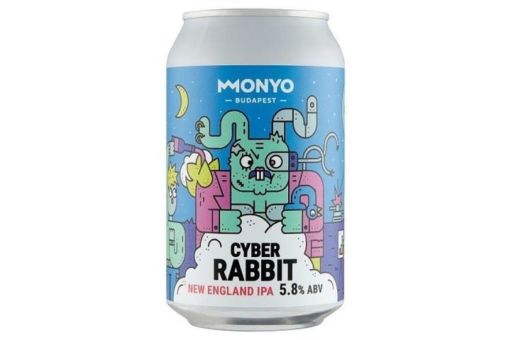 MONYO Cyber Rabbit New England IPA típusú szűretlen felsőerjesztésű sör 5,8% 330 ml