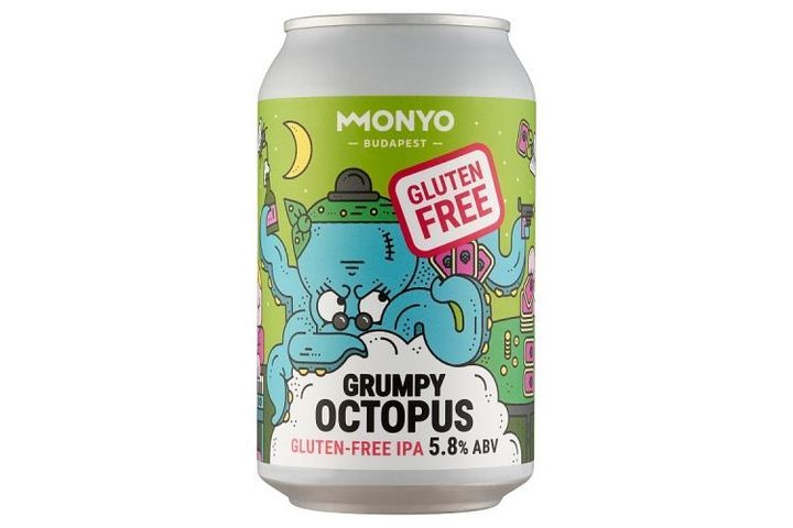 MONYO Grumpy Octopus Gluténmentes West Coast IPA típusú sör 5,8% 0,33 l