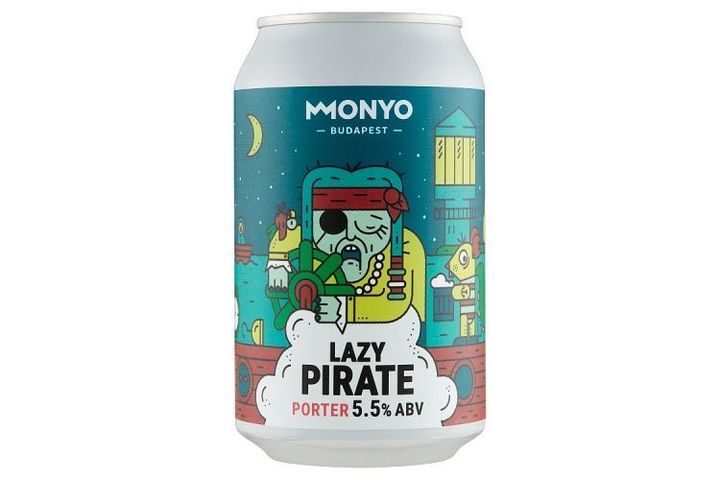 MONYO Lazy Pirate Porter típusú felsőerjesztésű szűretlen sör 5,5% 330 ml