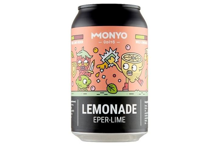 MONYO Craft Soda alkoholmentes szénsavas kraft üdítőital eperrel és lime-mal 0,33 l