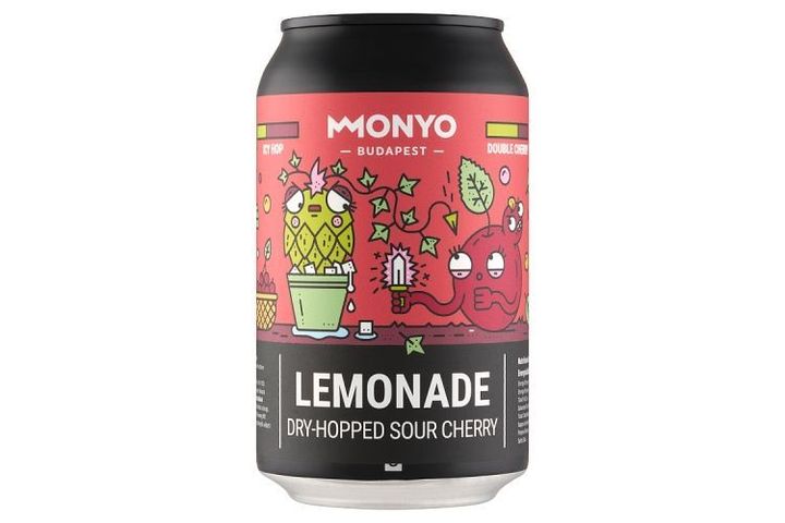 MONYO Craft Soda alkoholmentes, szénsavas, hidegkomlós kraft üdítőital meggyel 0,33 l