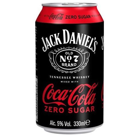 Jack Daniel's & Coca-Cola Zero míchaný nápoj | 330 ml