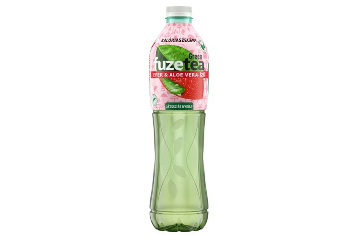 FuzeTea szénsavmentes eper-aloe vera-ízű üdítőital zöld tea kivonattal 1,5 l