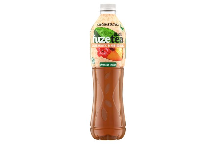 FuzeTea szénsavmentes őszibarack- és hibiszkuszízű üdítőital fekete tea kivonattal 1,5 l