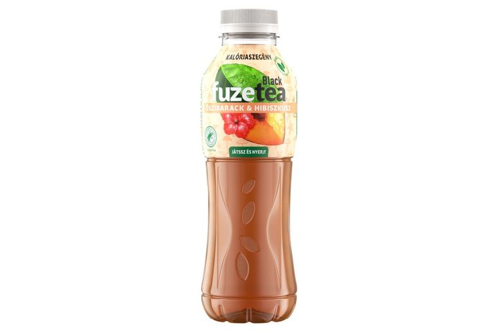 FuzeTea szénsavmentes őszibarack- és hibiszkuszízű üdítőital fekete tea kivonattal 500 ml