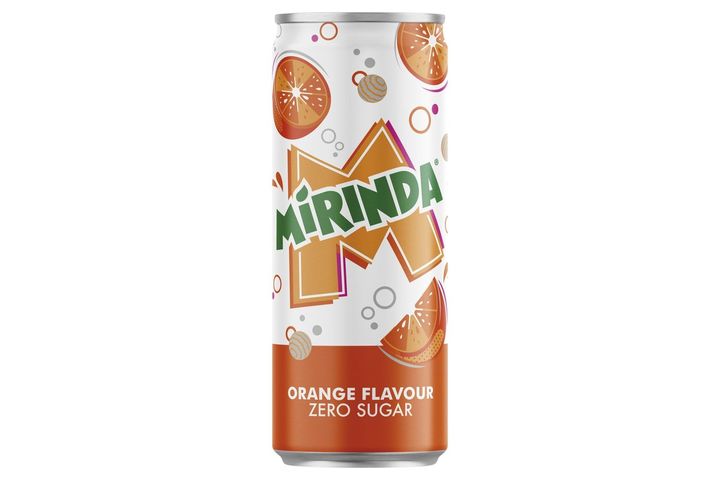 Mirinda Energy-Free Orange Flavoured Carbonated Soft Drink with Sweeteners 330 ml