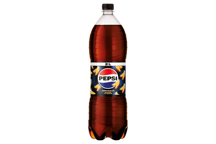 Pepsi Zero Cola Flavoured Energy-Free Carbonated Drink with Sweeteners and Mango Flavour 2 l