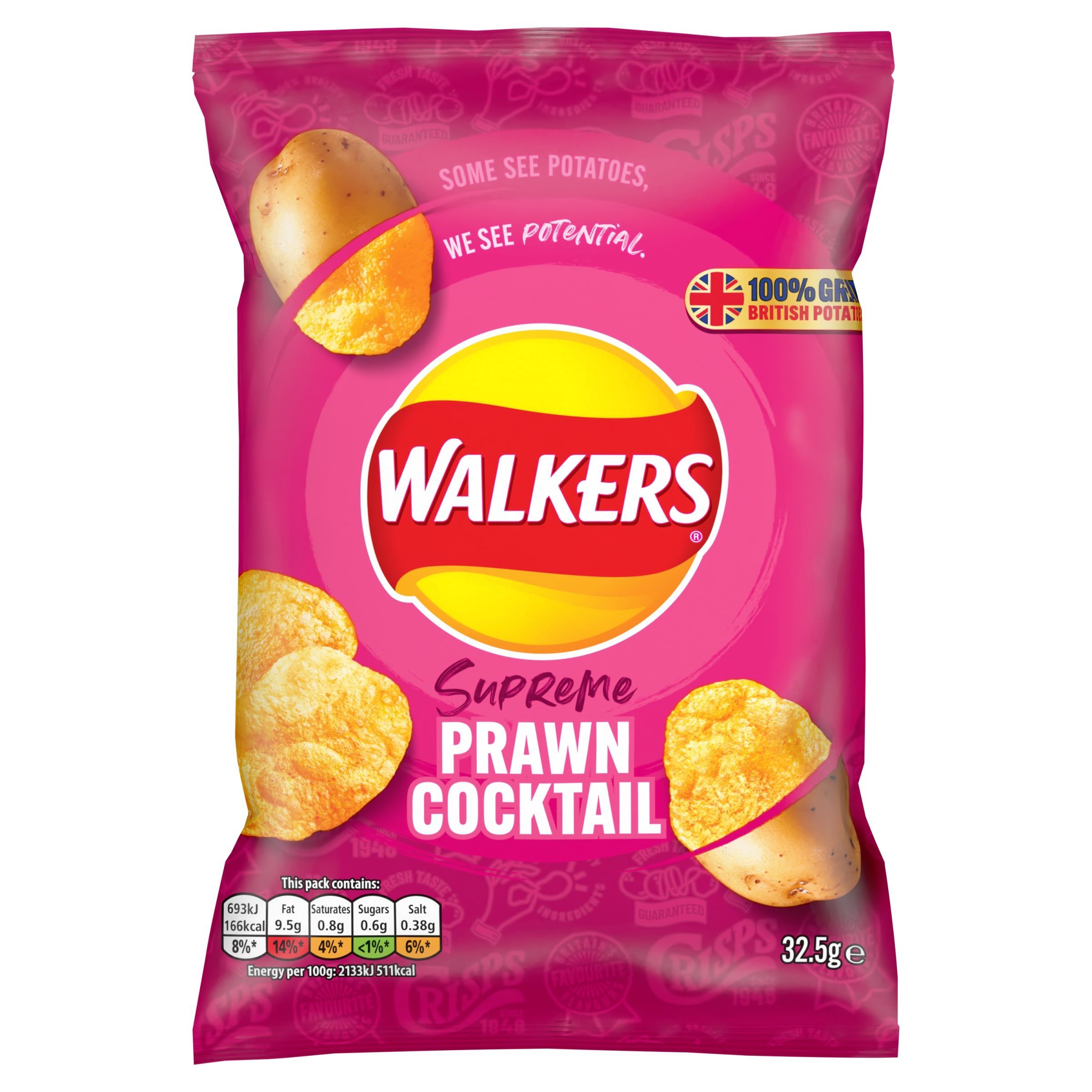 Buy Walkers Prawn Cocktail Crisps, 32.5g Online in UAE | Talabat UAE