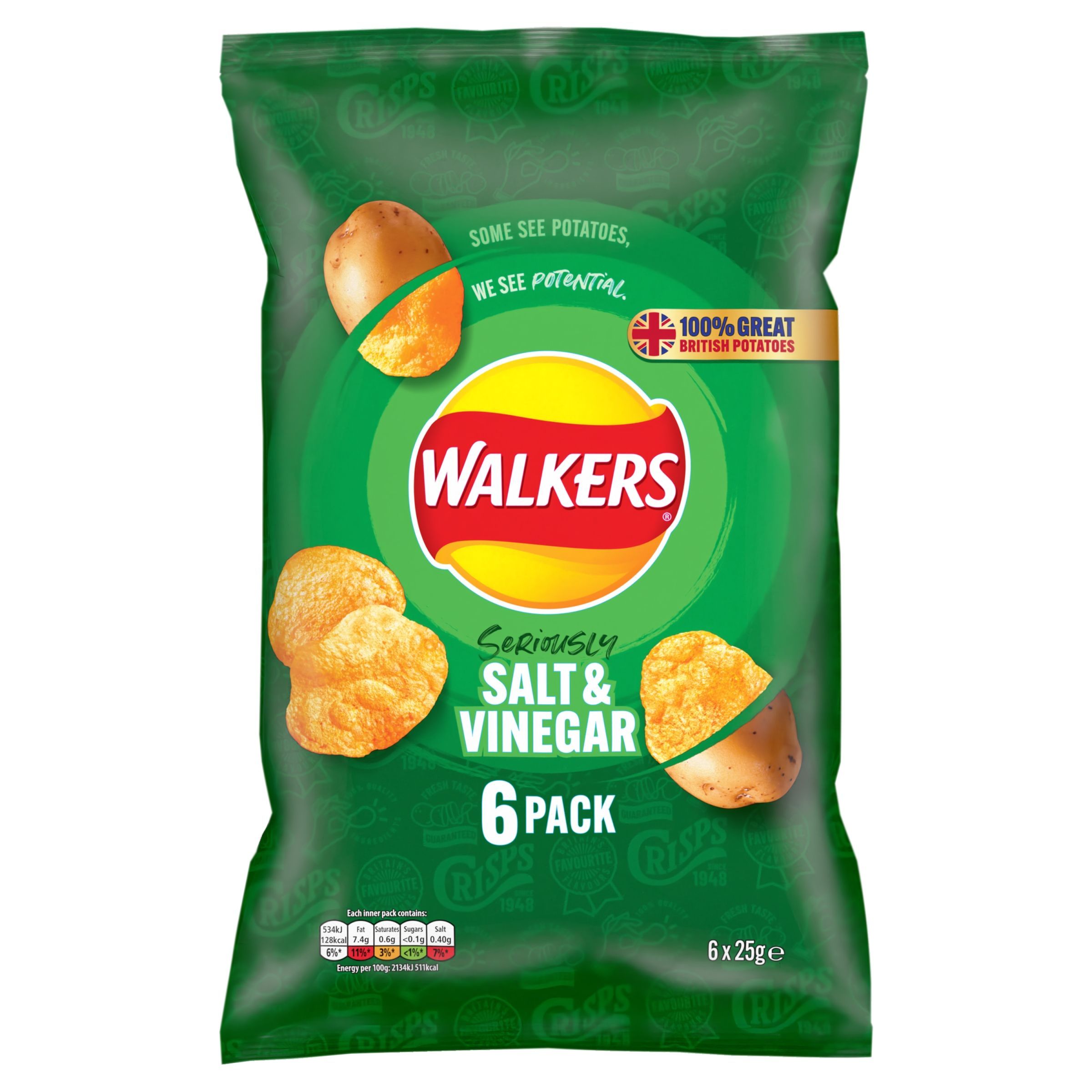 A Bag Of Walkers Salt & Shake Crisps, Originally Made By Smiths Stock