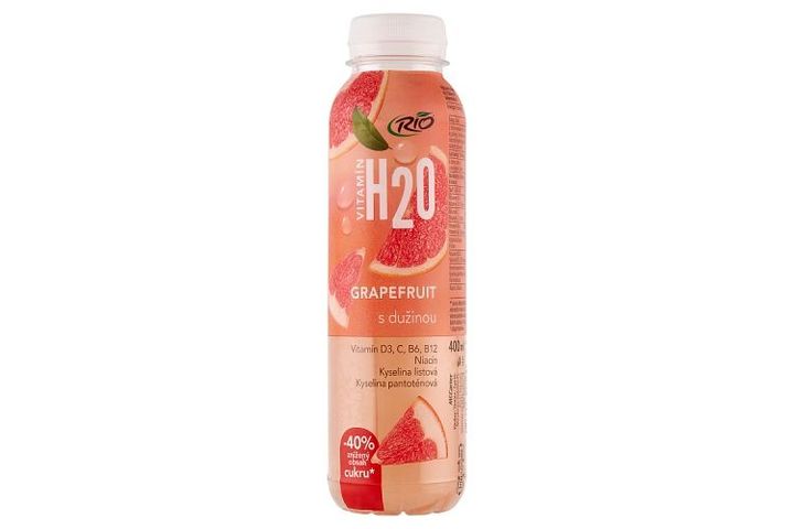 Rio H2O Grapefruit szénsavmentes és alkoholmentes ital forrásvízből rosttal és vitaminokkal 400 ml