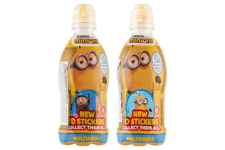 Vitamizu Minion Non-Carbonated Multi-Fruit Drink for Children + 3D Sticker 350 ml