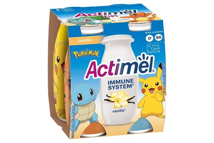 Danone Actimel Kids vaníliaízű zsírszegény joghurtalapú ital B6-és D-vitaminnal 4 x 100 g (400 g)