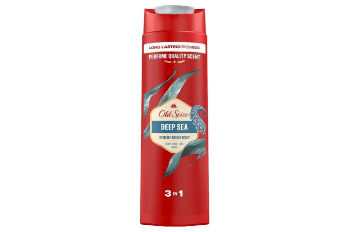 Old Spice Deep Sea Men’s Shower Gel & Shampoo Multi-Use 3-In-1 Hair-Face-Body Wash | 400ml 