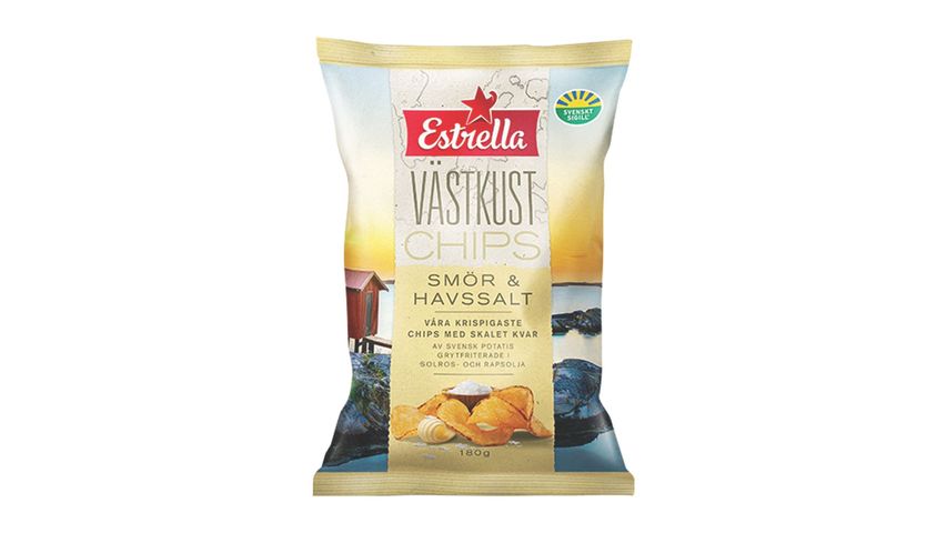 Estrella Västkustchips Smör & Havssalt 180g