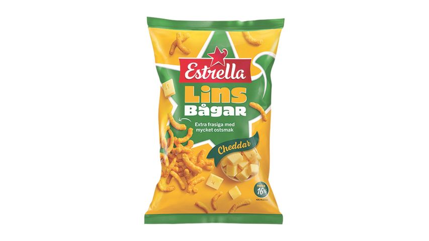 Estrella Linsbågar Cheddar 150g