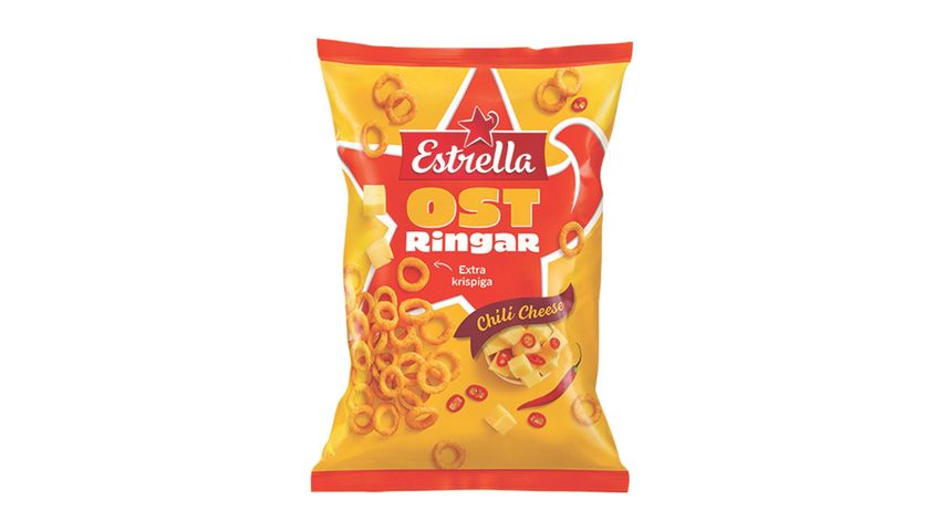 Estrella OST Ringar Chili Cheese 200g