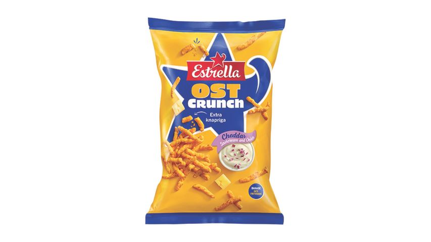 Estrella OST Crunch Cheddar, Sourcream & Onion 200g