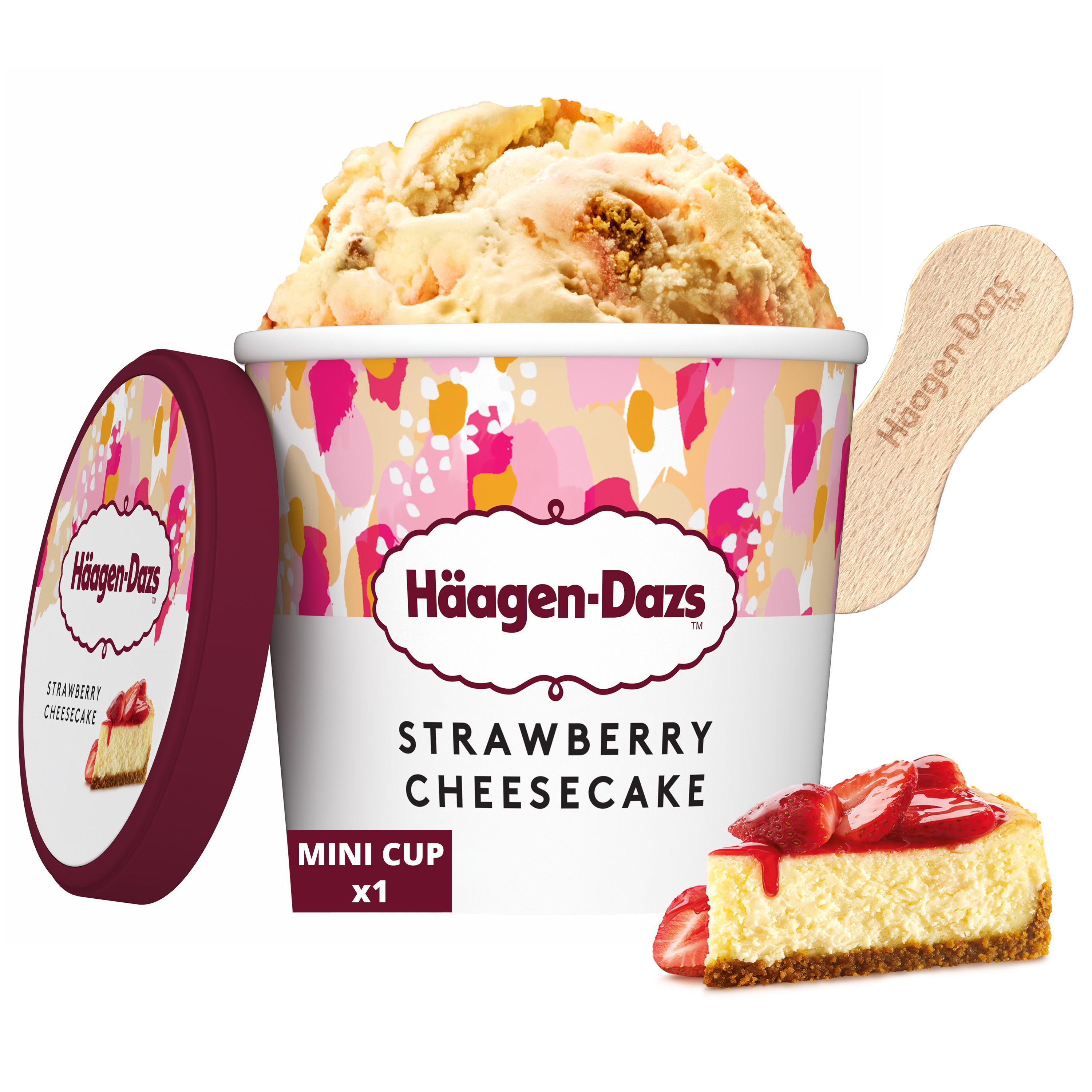 Buy HaagenDazs Mini Strawberry Cheesecake Ice Cream Cup, 100ml Online in Kuwait Talabat Kuwait