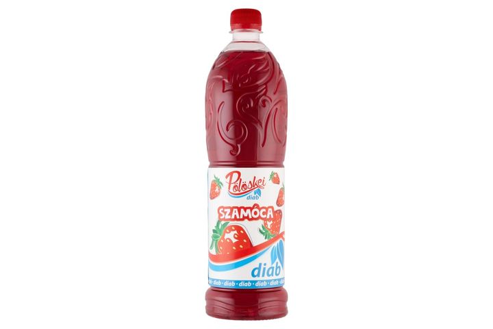 Pölöskei Diab Strawberry Flavoured Syrup with Sweeteners 1 l