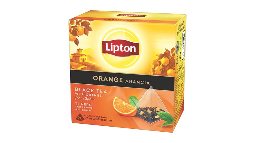 Lipton Te Pyramid Svart Apelsin 20piece