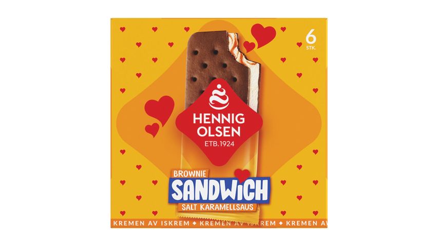 Hennig-Olsen Sandwich Salt Karamell Is | 6stk